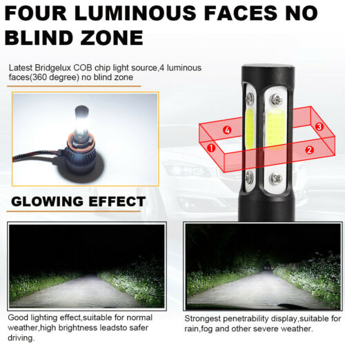 For Honda CBR929RR 2000-2001 CBR954RR 2001-2003 Super Bright LED Headlight Bulbs - Fresh Stock Dated February 2026