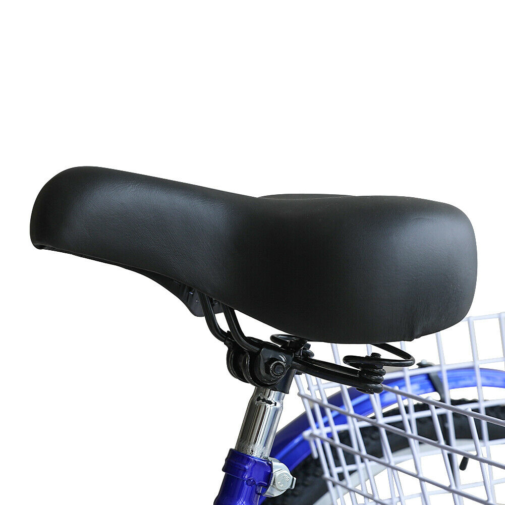 26''/24'' 1/7 Speed Adult Tricycle Trike Elegant 3-Wheel Bike w/ White Basket - Fresh Stock Dated February 2026