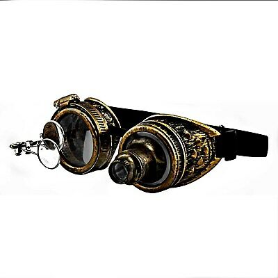 Cosplay Vintage Victorian Ocular Steampunk Goggles Glasses Welding Cyber Gothic - Fresh Stock Dated February 2026