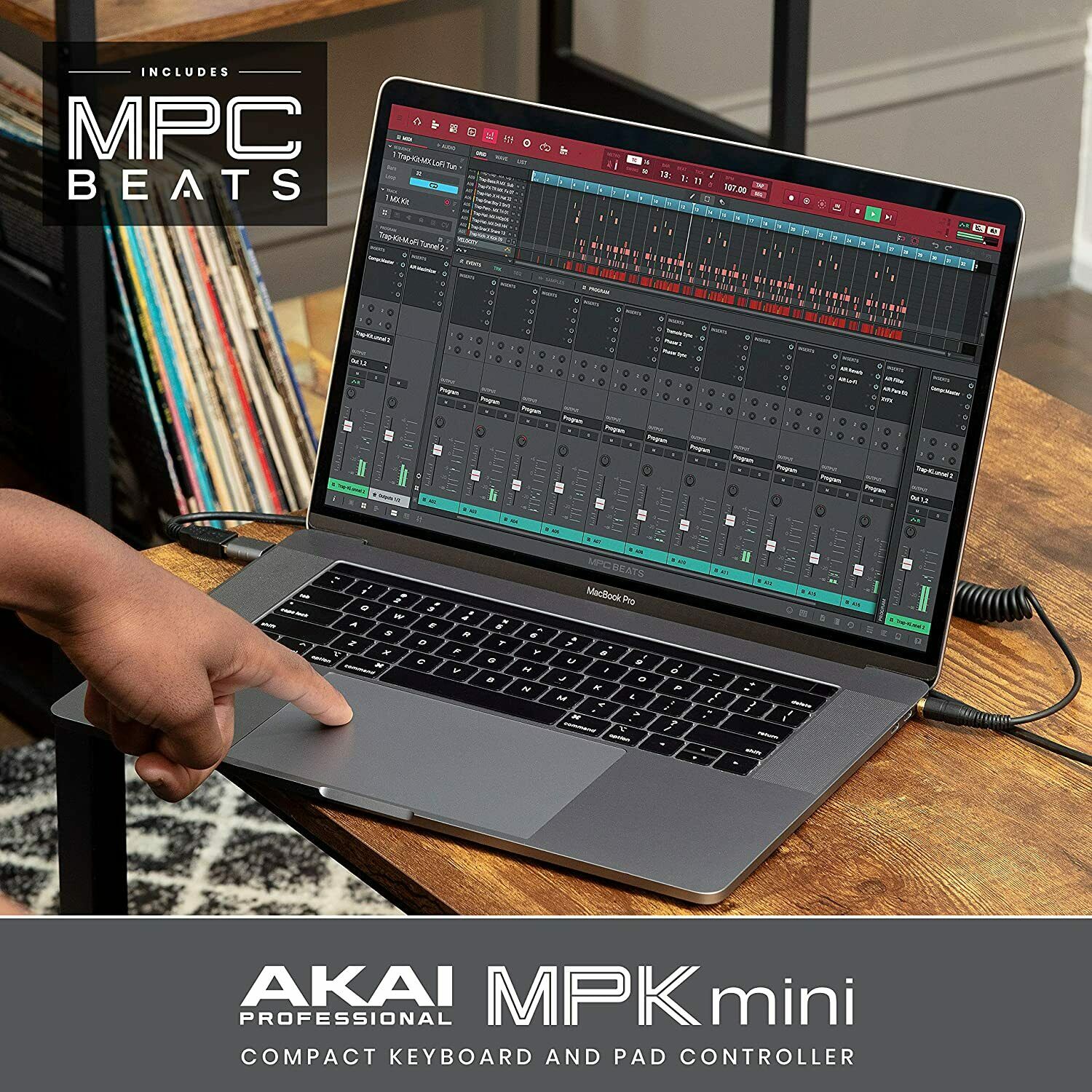 Akai Professional MPK Mini MKIII 25-Key MIDI Controller + USB 2.0 Hub & Cable - Fresh Stock Dated February 2026