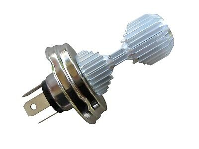 LED light bulb cold white 6000K 6V 12V R2 P45t Beetle Citroen 2CV Triumph Bug - Fresh Stock Dated February 2026