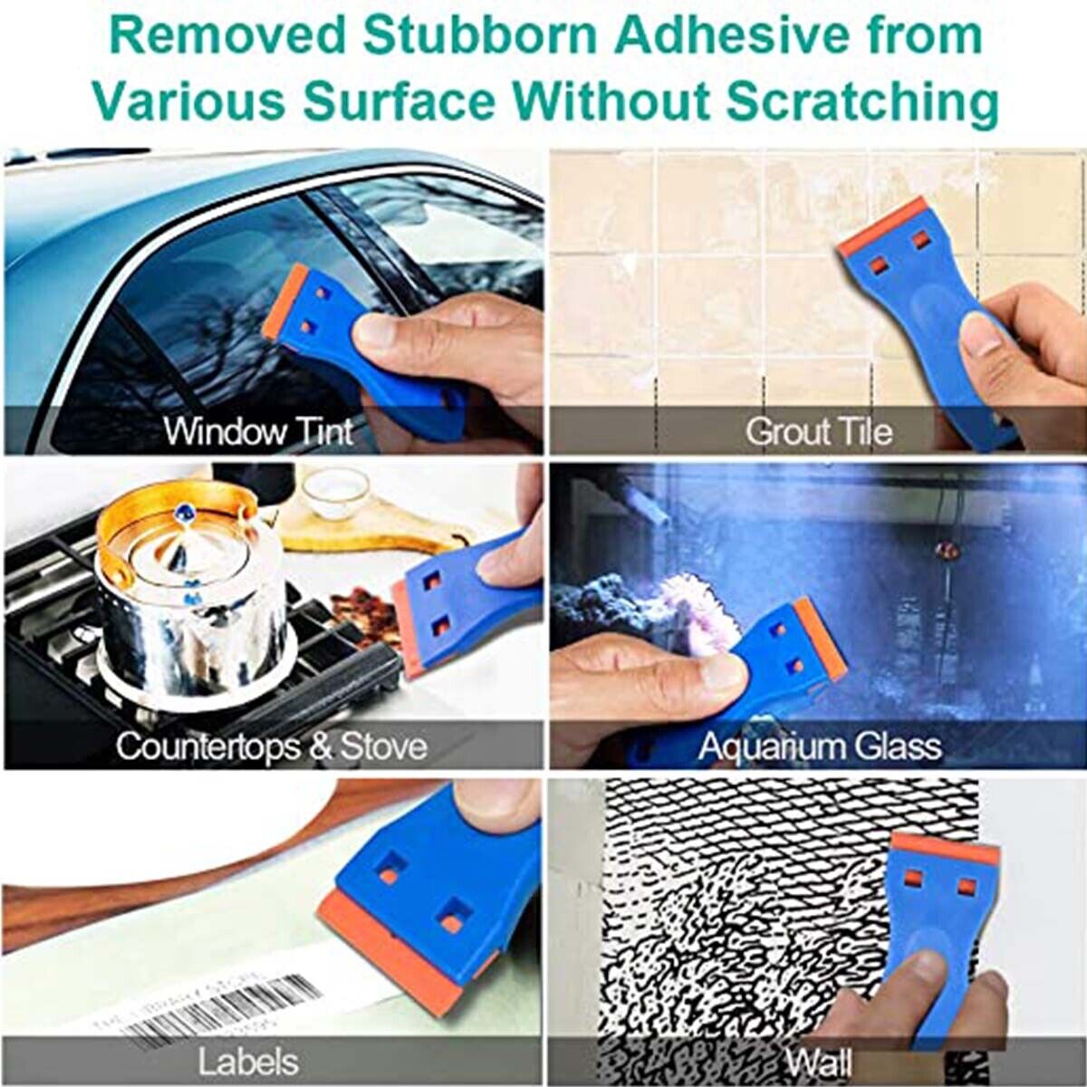 2X Plastic Razor Scraper Blade Decal Sticker Remover Auto Window Tint Vinyl Tool - Fresh Stock Dated February 2026