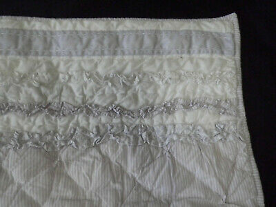 Pottery Barn Kids Bridgette Ruffle Standard Sham Purple Velvet Stripe Tie Close - Fresh Stock Dated December 2025