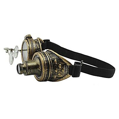 Cosplay Vintage Victorian Ocular Steampunk Goggles Glasses Welding Cyber Gothic - Fresh Stock Dated February 2026