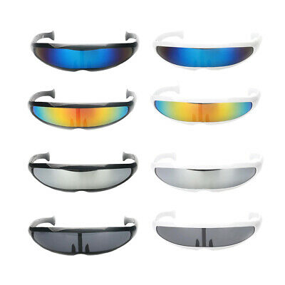 Novelty Futuristic  Mirrored Sunglasses Alien Glasses Fancy Dress Props - Fresh Stock Dated December 2025