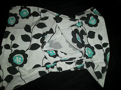 Pottery Barn Teen Nouveau Floral STD Pillow Sham Pair Black Pool Green White - Fresh Stock Dated December 2025