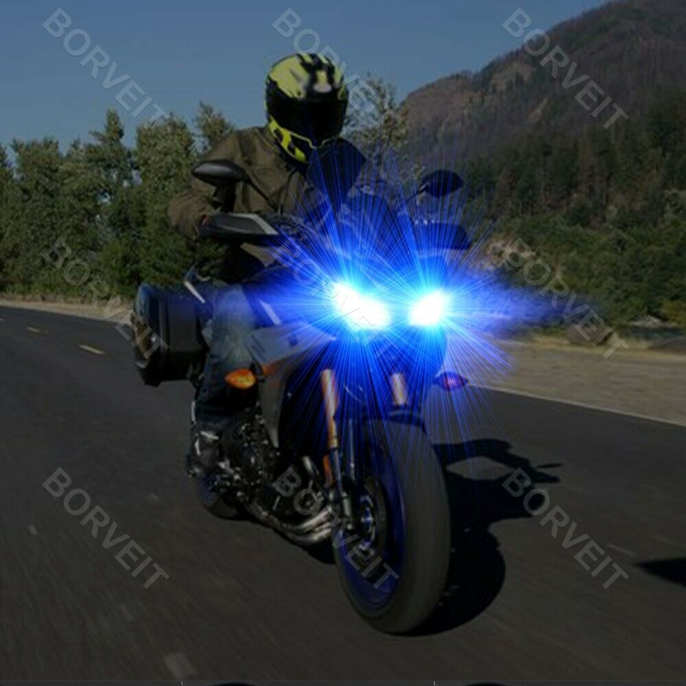 2x Ice Blue H7 LED Headlight Bulbs For Honda CBR929RR 2000-2001 CBR954RR 2001-03 - Fresh Stock Dated February 2026