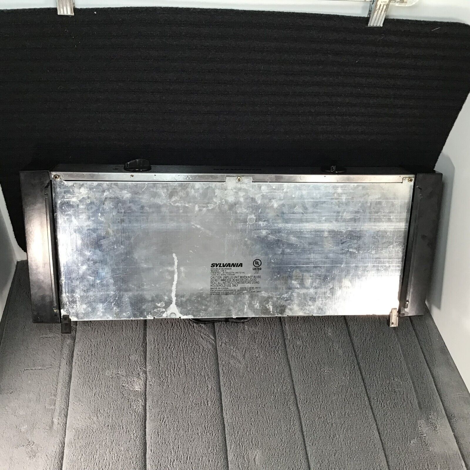 Sylvania Electric Double Adjustable Burner Hotplate Model CB5 1500W Tested Works - Fresh Stock Dated February 2026