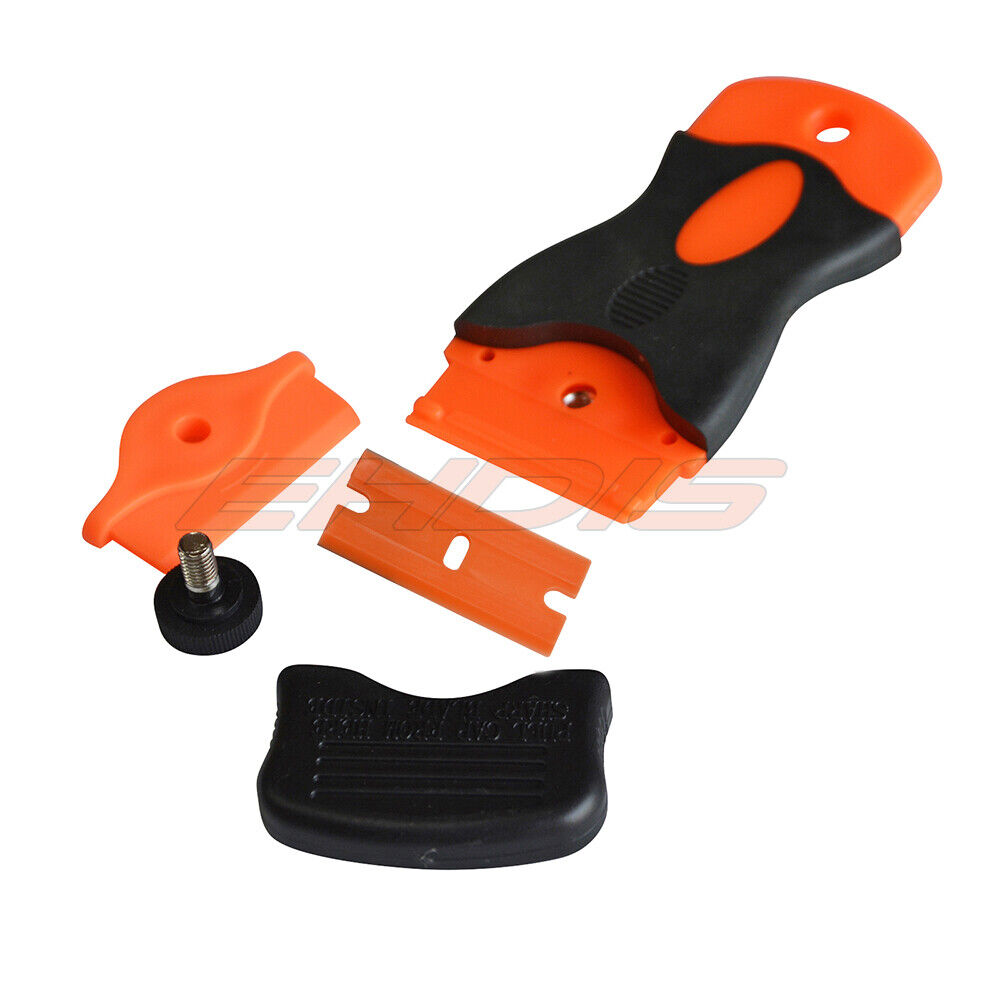 Window Tint Tool Razor Scraper w/ Plastic Blade for Glue Label Sticker Remover - Fresh Stock Dated February 2026