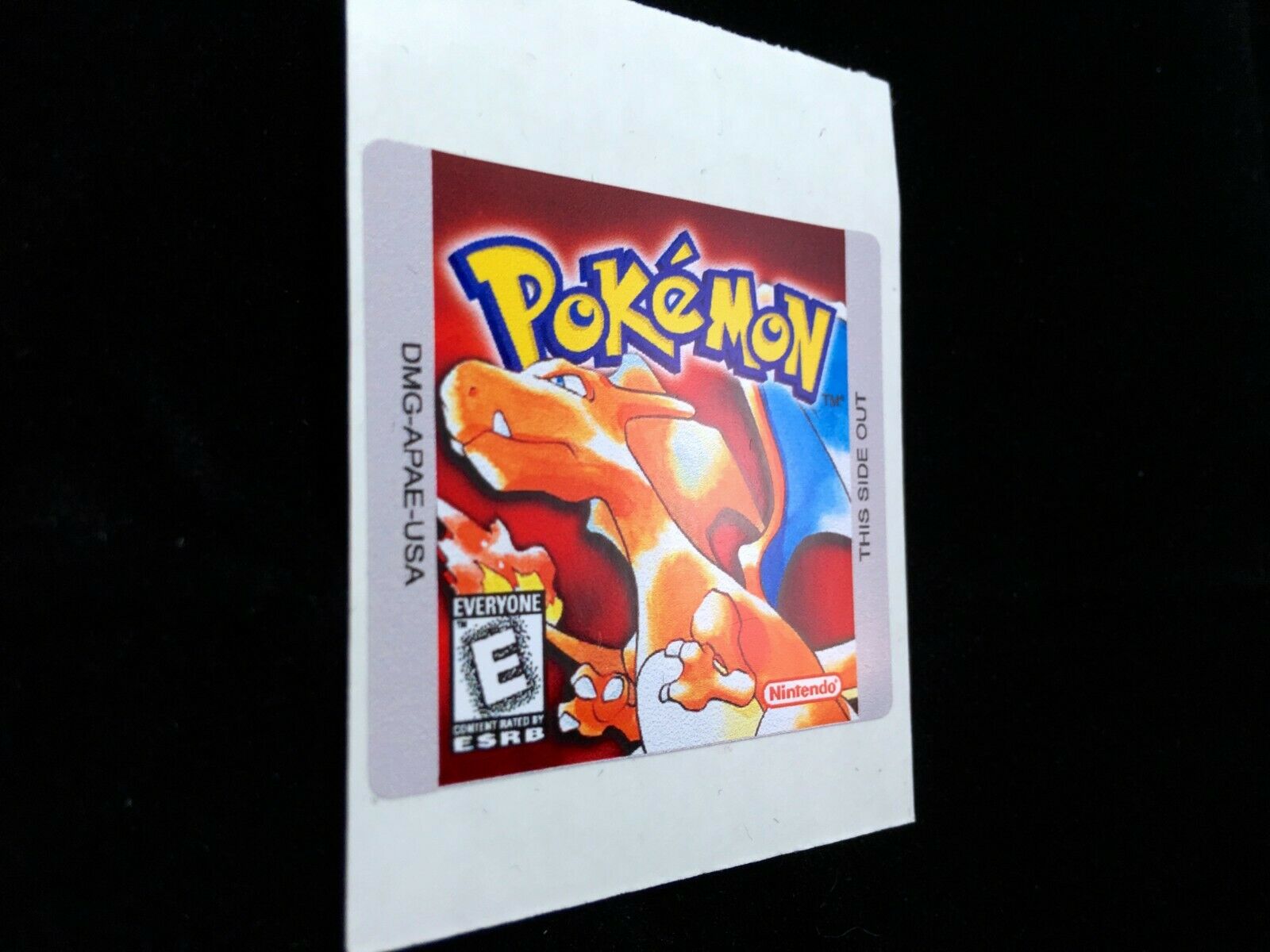 Pokemon Red Version Replacement Nintendo Gameboy Label Sticker - Fresh Stock Dated December 2025