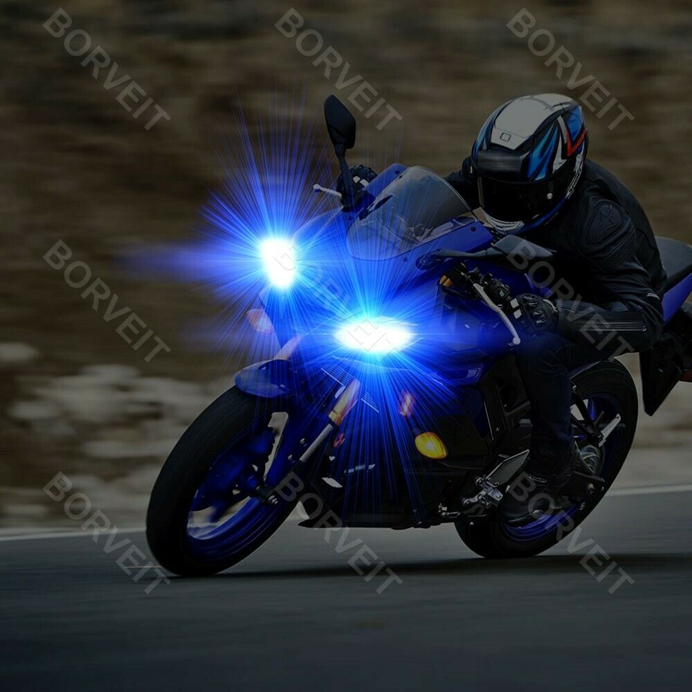 2x Ice Blue H7 LED Headlight Bulbs For Honda CBR929RR 2000-2001 CBR954RR 2001-03 - Fresh Stock Dated February 2026