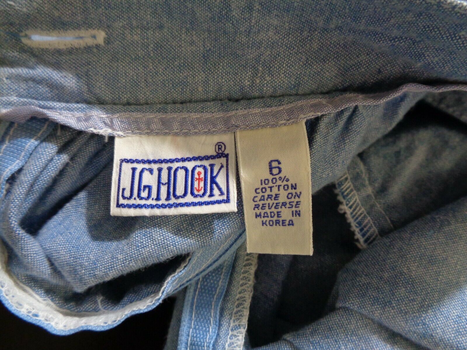 VINTAGE J.G. HOOK LIGHT BLUE DENIM FULL PRAIRIE PEASANT SKIRT SZ XS - Fresh Stock Dated March 2026