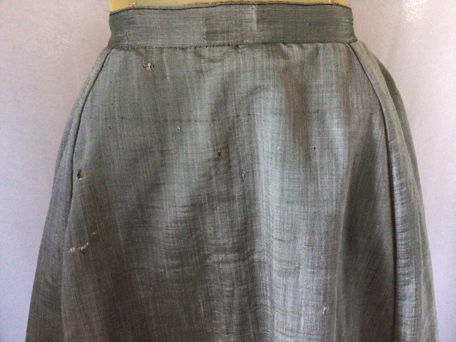 Civil War Late 1800’s SILK WALKING SKIRT Shiny Tan Lining As Is - Fresh Stock Dated March 2026