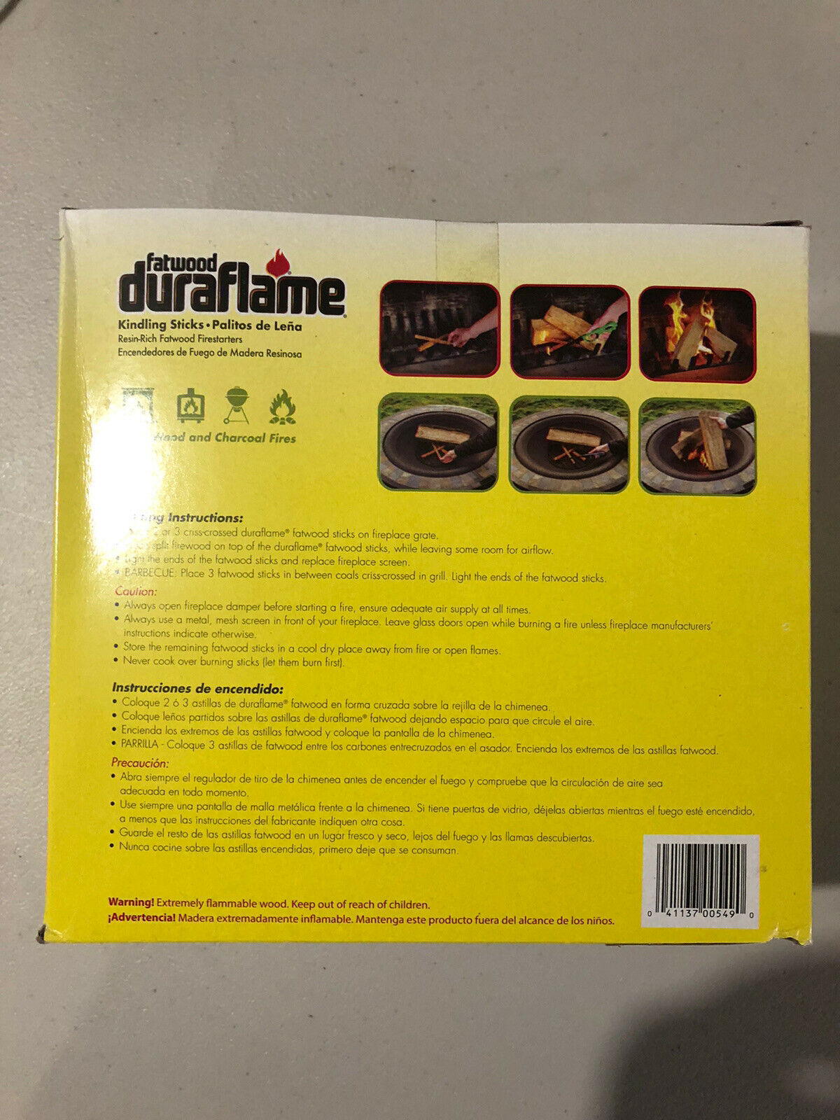 Duraflame Fatwood Kindling Sticks Resin-Rich Firelighters To Start Wood .125cuft - Fresh Stock Dated December 2025