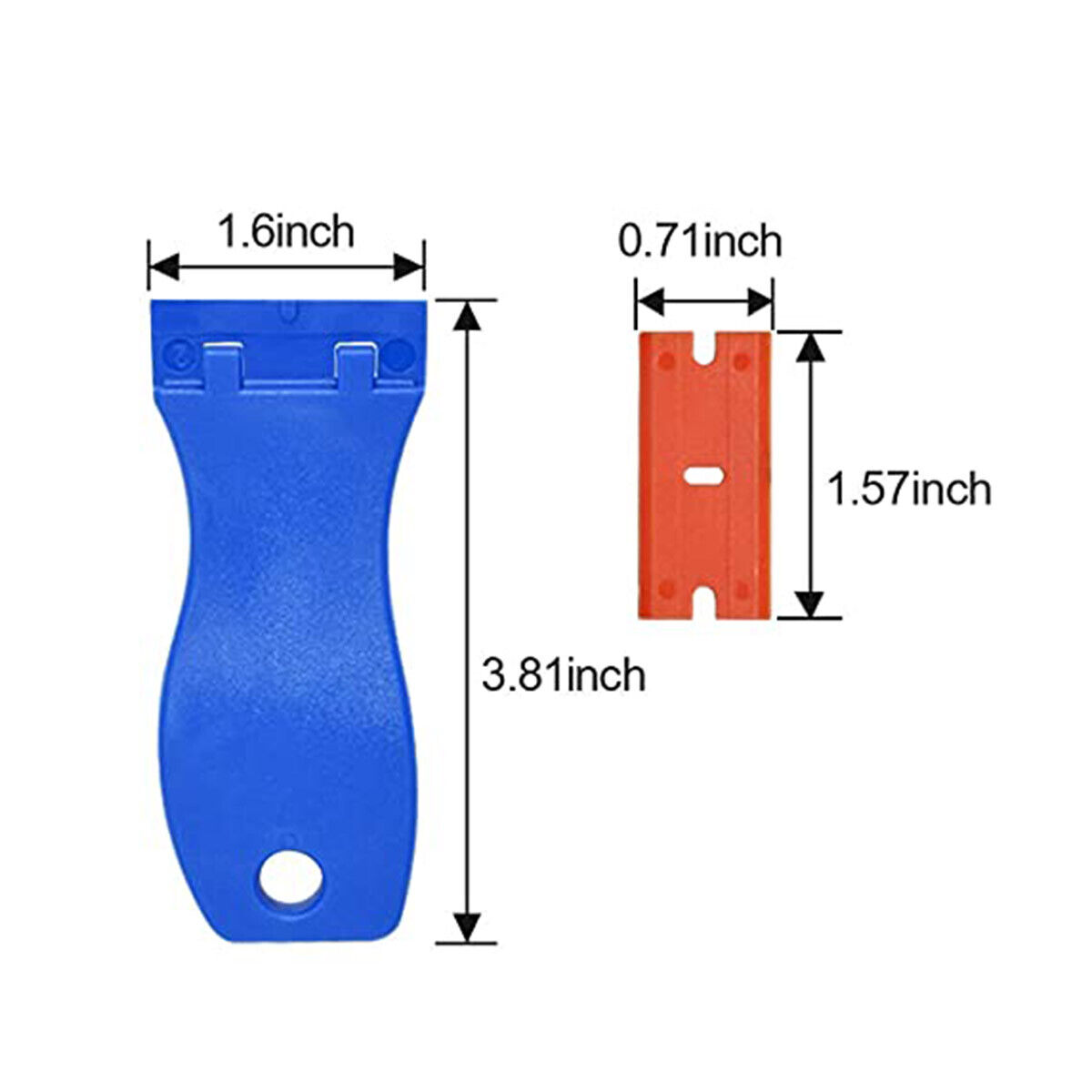 2X Plastic Razor Scraper Blade Decal Sticker Remover Auto Window Tint Vinyl Tool - Fresh Stock Dated February 2026