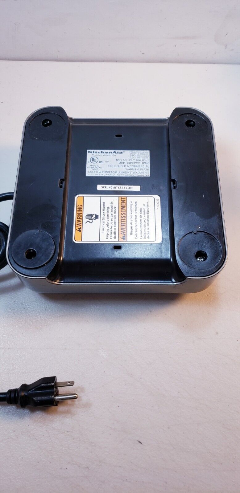 KitechenAid Electric Single Induction Cooker 4KPHPCC12PM0 TESTED - Fresh Stock Dated February 2026