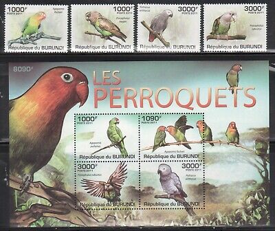 Burundi Birds Stamp Lot - 4 Complete Mint NH Sets - Fresh Stock Dated December 2025