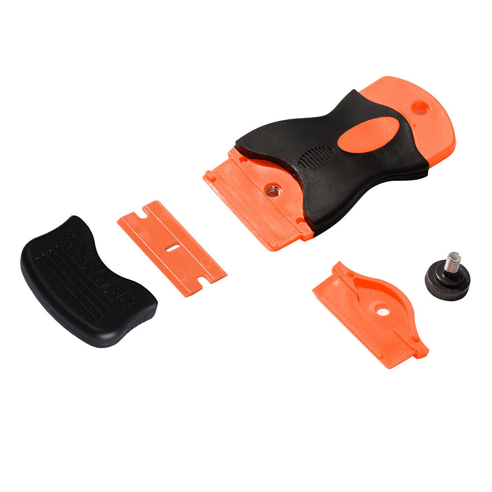 Window Tint Tool Razor Scraper w/ Plastic Blade for Glue Label Sticker Remover - Fresh Stock Dated February 2026