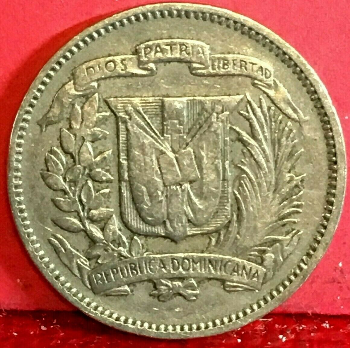 1961 REPUBLICA DOMINICANA COPPER-NICKEL 5 CENTAVOS KM# 18 - Fresh Stock Dated December 2025