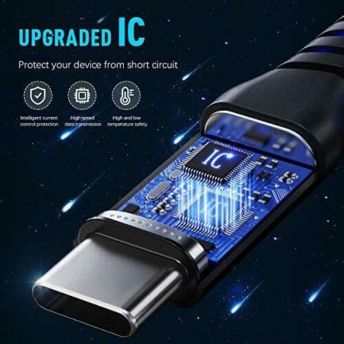 LED USB Type C Cable, FOXNOVO Visible Flowing Light USB C Cable 3A Blue Light - Fresh Stock Dated February 2026