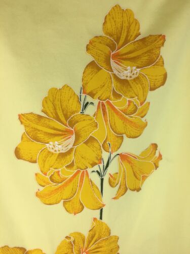 VTG 70s BOHO HAWAIIAN MISS SHAHEEN FLORAL PRINT Yellow MAXI SKIRT  SZ:14 - Fresh Stock Dated February 2026