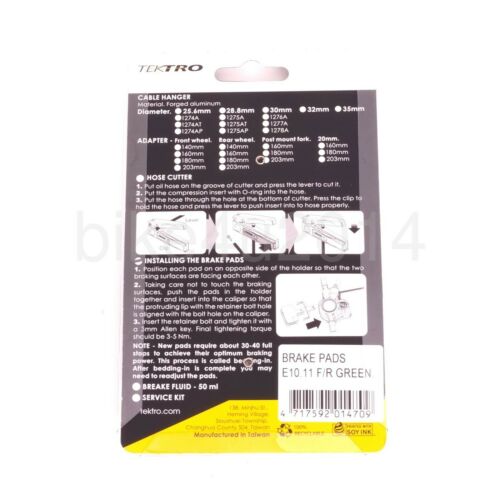 2Pr Tektro Bike E10.11 Disc Brake Pads fit Shimano Deore,M575,M515,Orion SL - Fresh Stock Dated February 2026