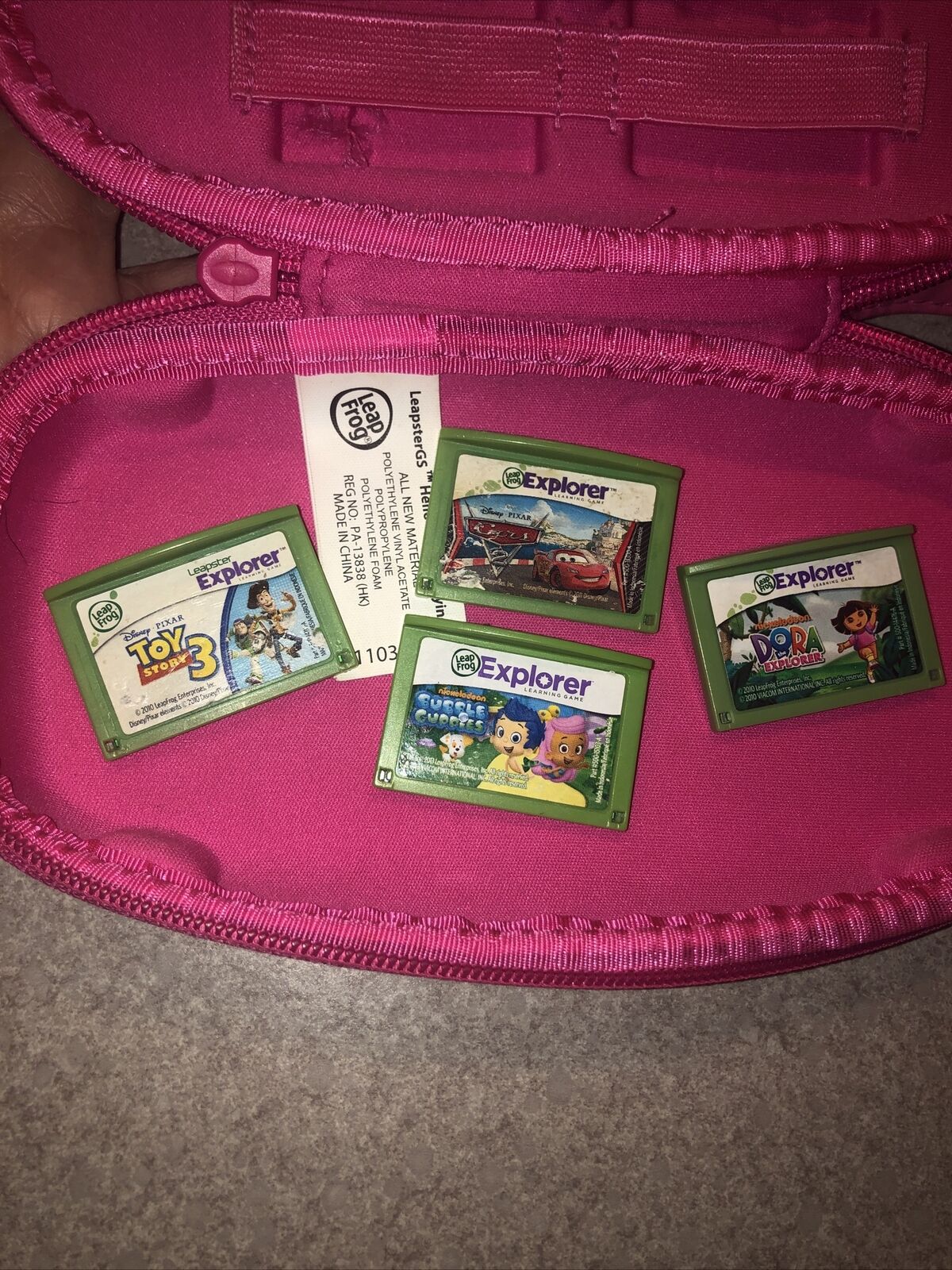 Leap Frog Leapster GS Hello Kitty Carrying Case with Game Cartridges (4 Games) - Fresh Stock Dated February 2026