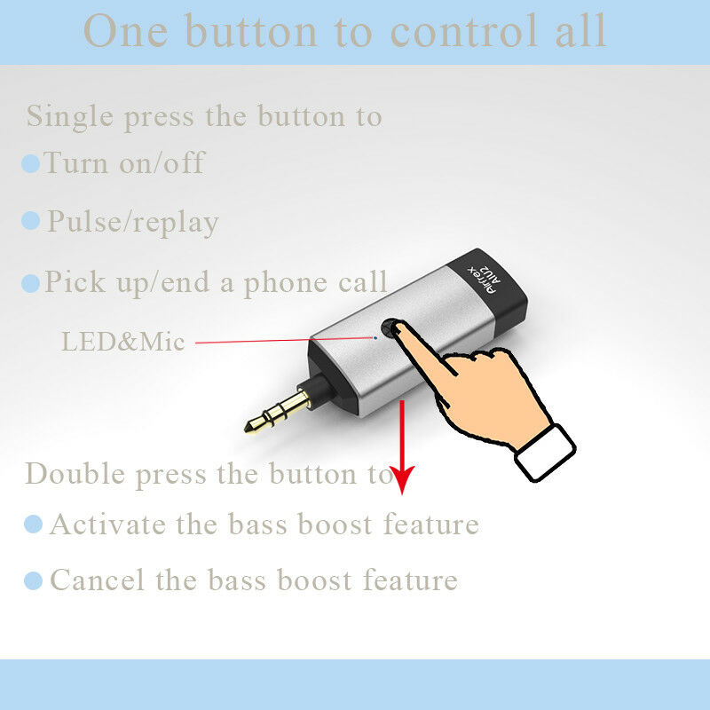 Airfrex Aluminum Bluetooth V4.1 Receiver with Amplifier and Bass Boost Feature - Fresh Stock Dated February 2026