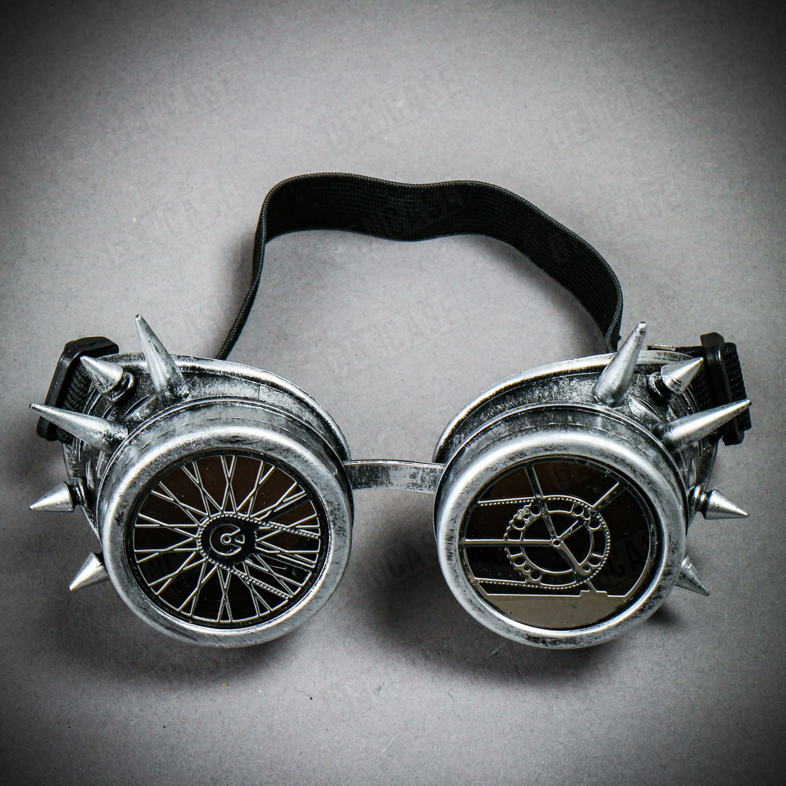 Halloween Steampunk Spikes Goggles Realistic Cosplay Distress Glasses Welding - Fresh Stock Dated February 2026