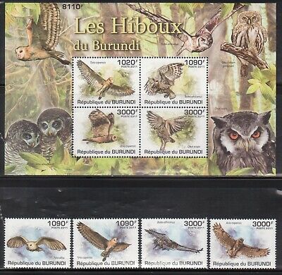 Burundi Birds Stamp Lot - 4 Complete Mint NH Sets - Fresh Stock Dated December 2025
