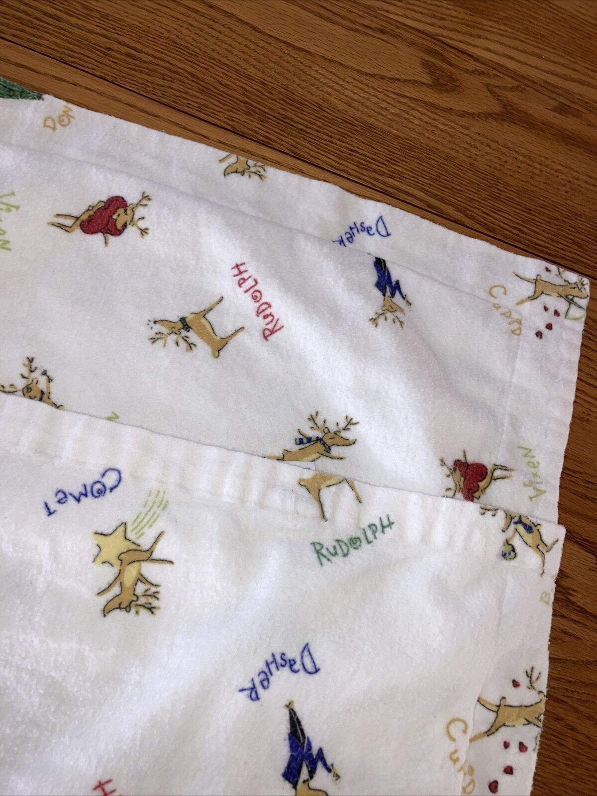 Pottery Barn Santa' Reindeer Sham FLANNEL Christmas Standard   EUC - Fresh Stock Dated February 2026