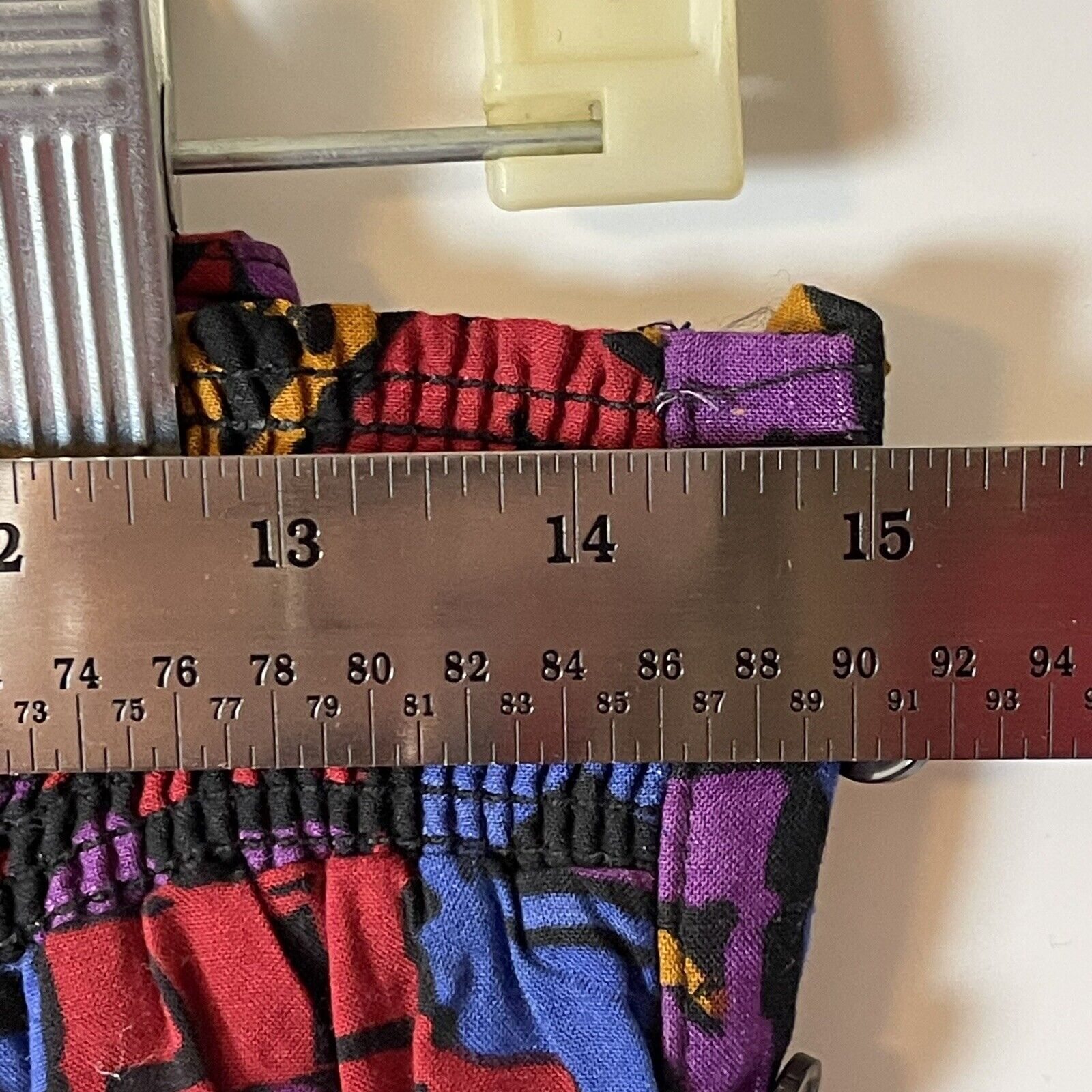 Vintage Noah’s Flood Dallas TX 80's Geographic Colorful Skirt Wide Belt SZ 9/10 - Fresh Stock Dated March 2026