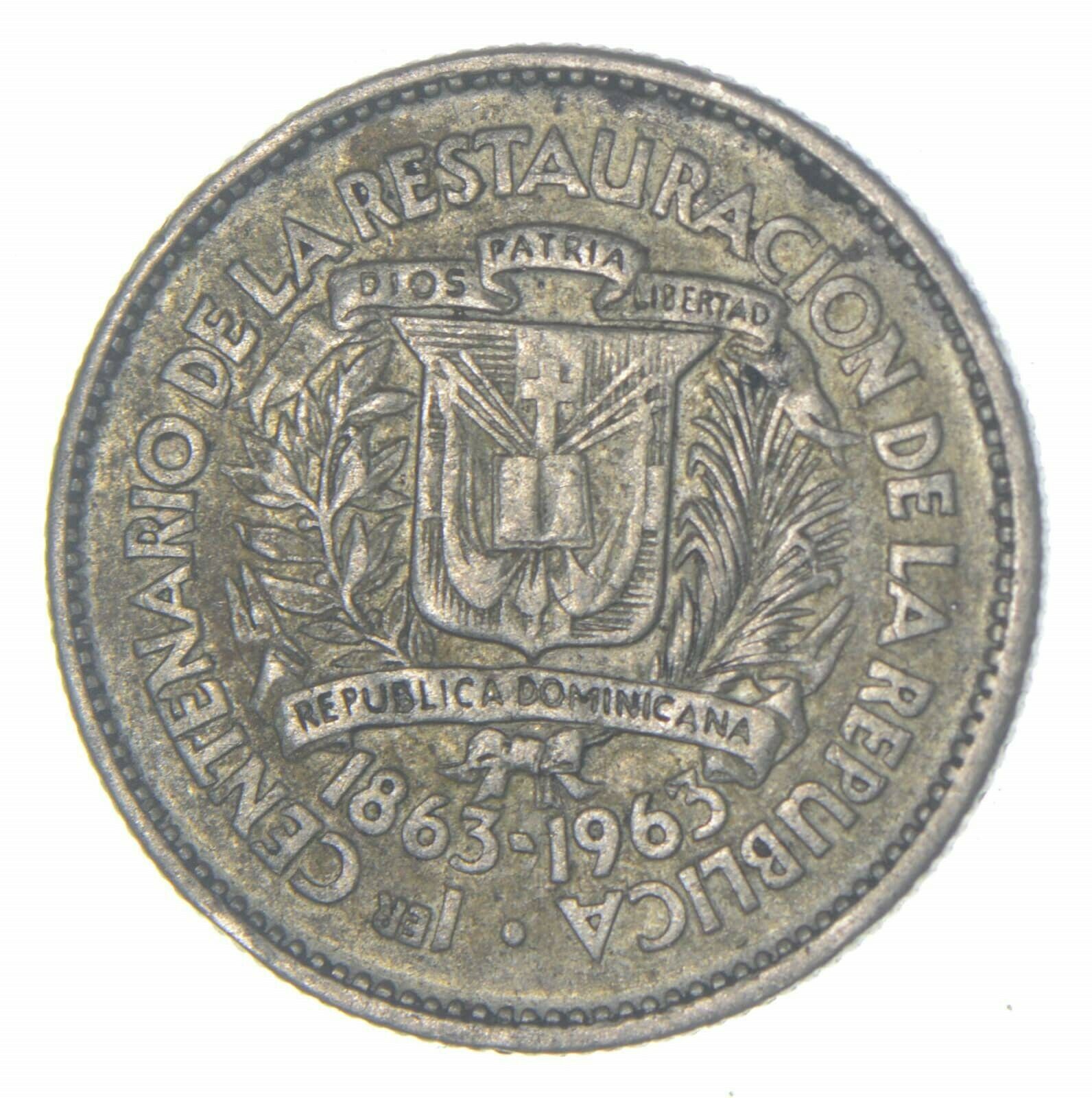 Roughly Size of Dime 1963 Dominican Republic 10 Centavos World Silver Coin *085 - Fresh Stock Dated February 2026