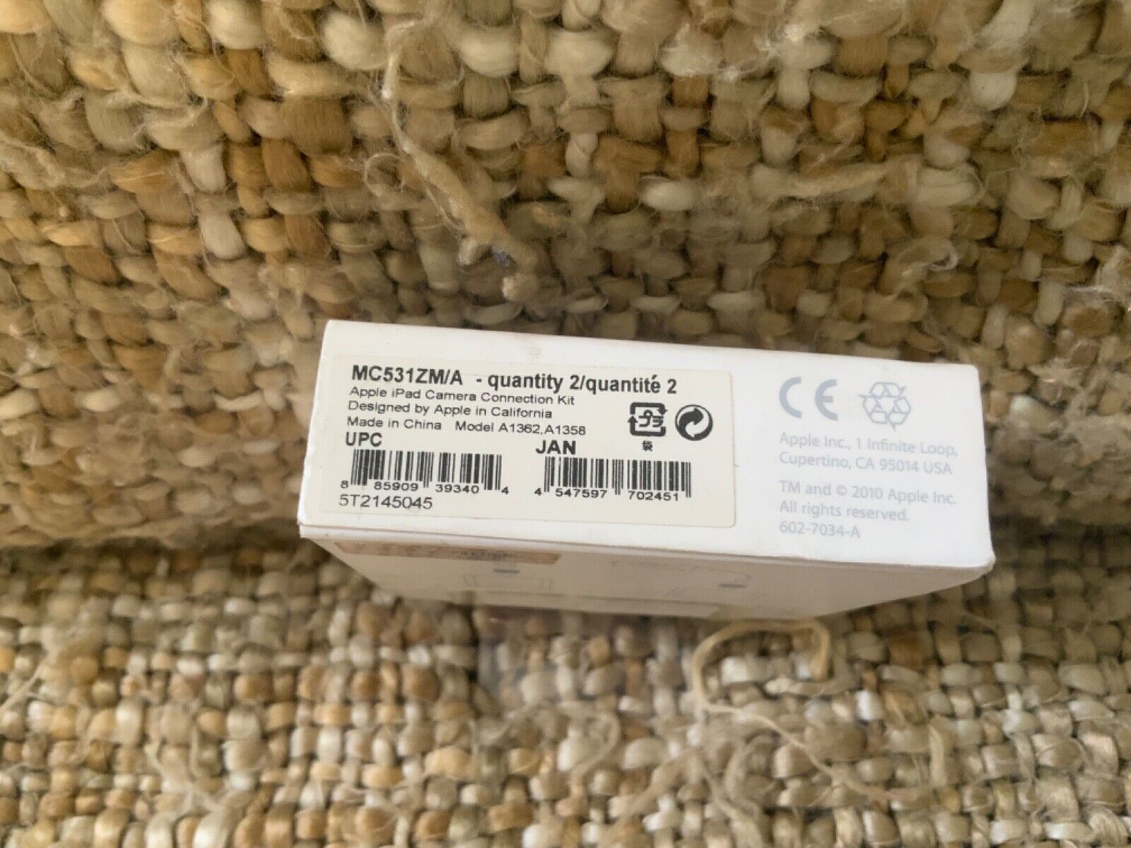 Original Apple iPad Camera Connection Kit (30-Pin) - MC531ZM/A A1358, A1362 - Fresh Stock Dated February 2026