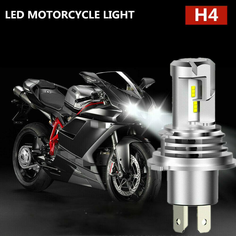 H4 HB2 LED Bulb HID White 360° Hi/Low Beam Motorcycle Headlight 6500K High Power - Fresh Stock Dated February 2026