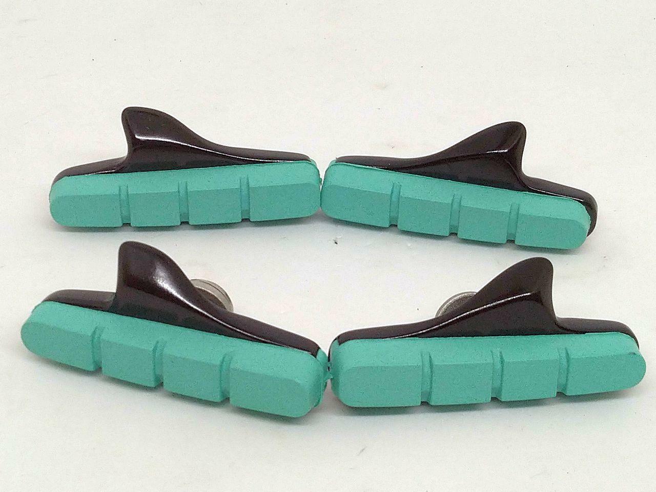 Celeste Brake Pads With Shoes for Road Alloy Rims 2 Pairs, Best fit Bianchi Bike - Fresh Stock Dated February 2026