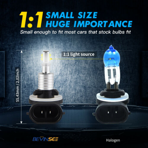 2x 881 80W Fog Light LED Bulbs For Harley FLHTC Electra Glide Classic 2007-2013 - Fresh Stock Dated February 2026