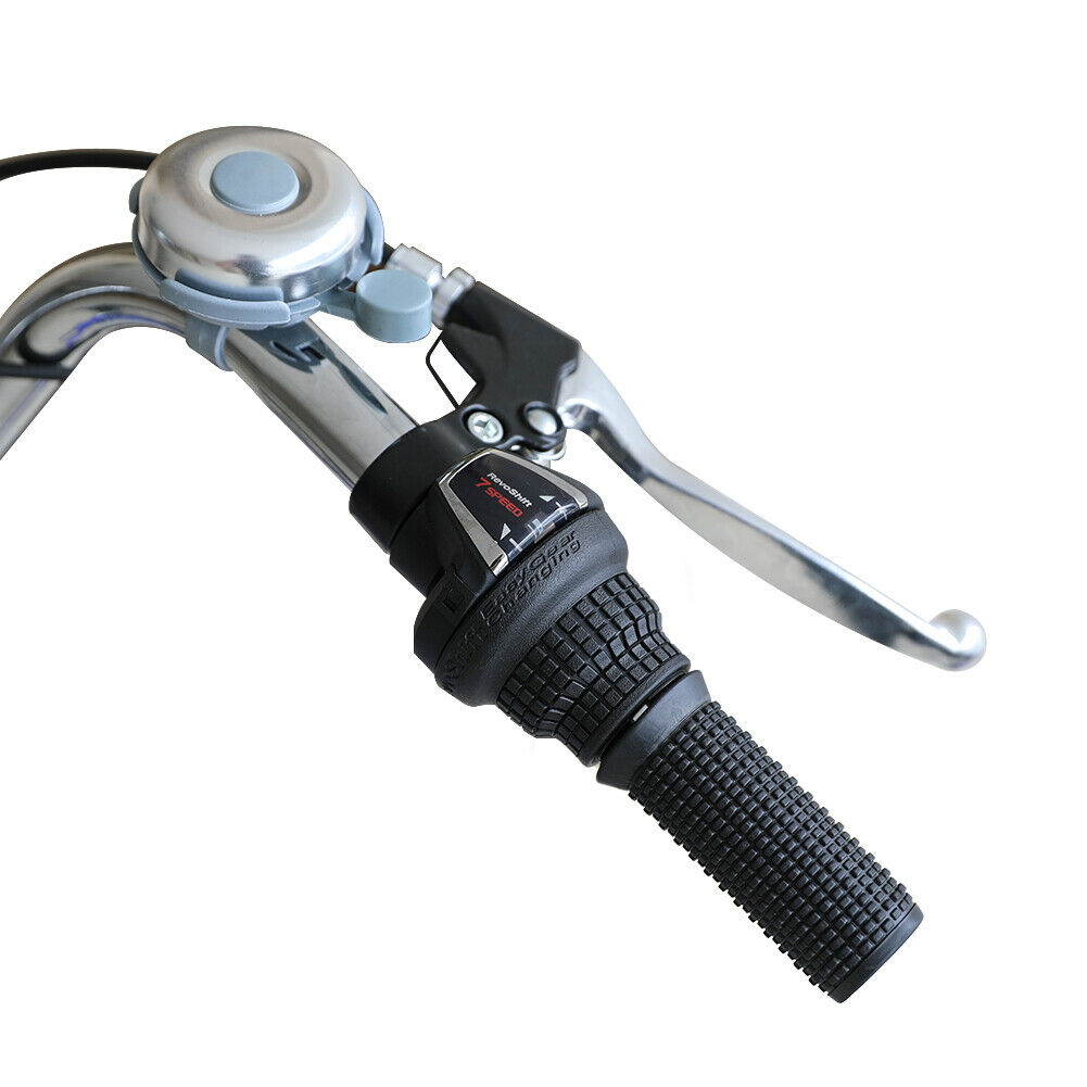 26''/24'' 1/7 Speed Adult Tricycle Trike Elegant 3-Wheel Bike w/ White Basket - Fresh Stock Dated February 2026