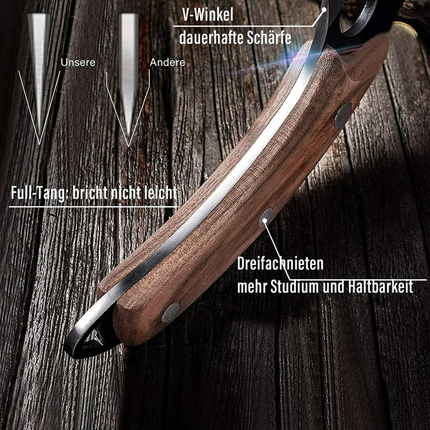 Butcher Knife Hand Forged Boning Knife with Sheath HighCarbon Steel Fillet Knife - Fresh Stock Dated December 2025