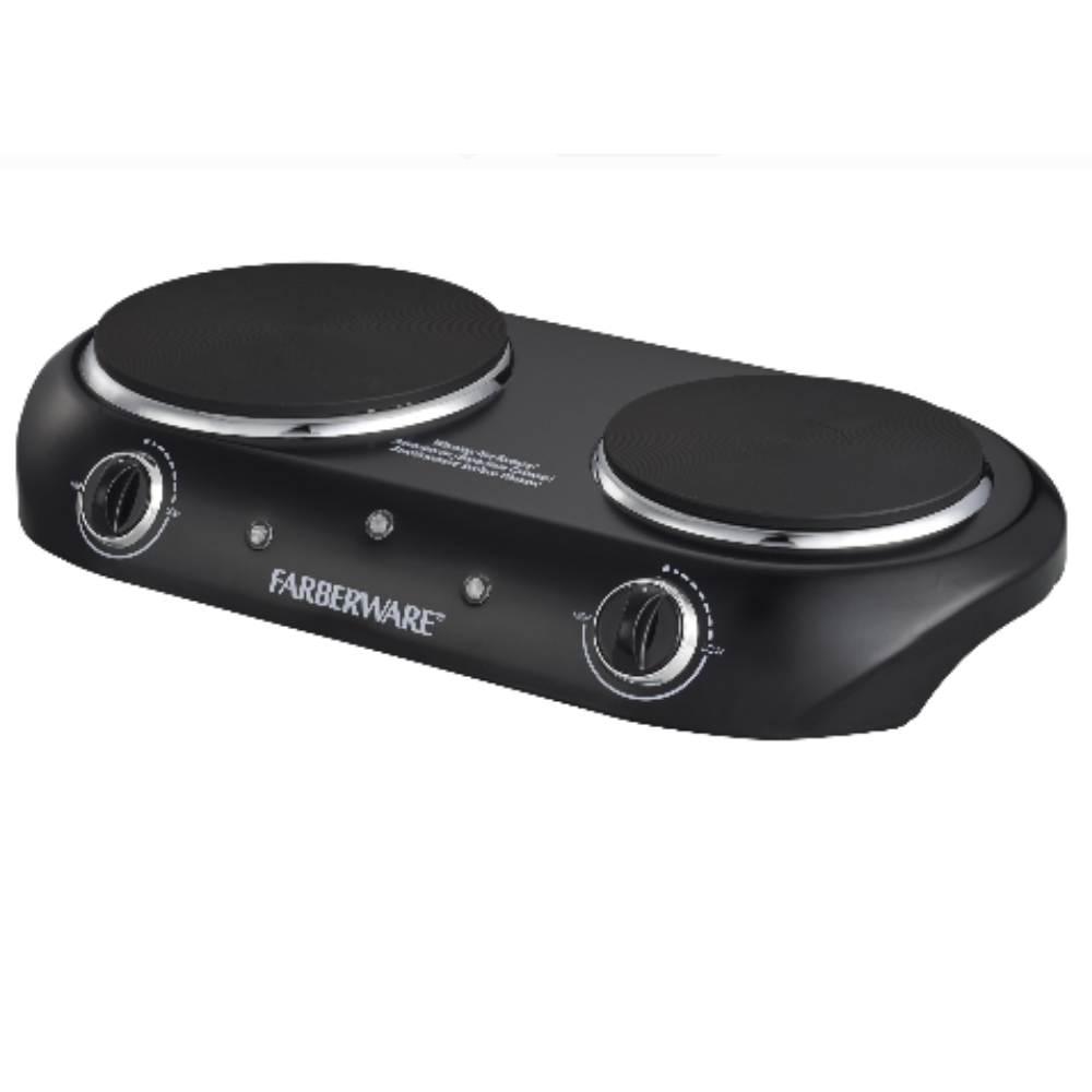 Electric Cooktop Burner 1800W Hot Plate Portable 2 Burners Kitchen Cooking, NEW - Fresh Stock Dated December 2025