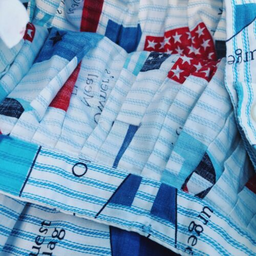 Vintage 1950 blue fit and flare sailor novelty print skirt! - Fresh Stock Dated February 2026