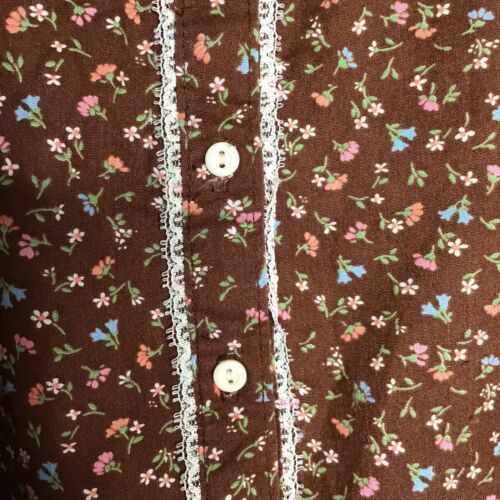 Vintage Brown Calico Prairie Skirt Sz 11 - Fresh Stock Dated February 2026