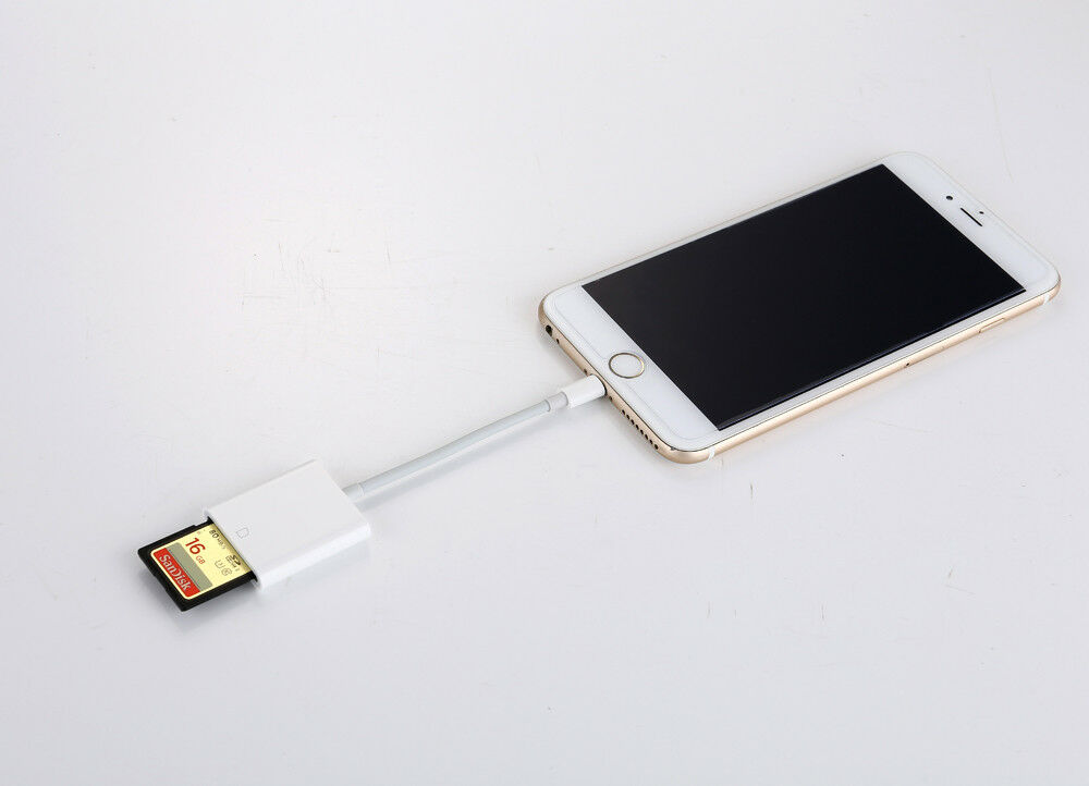 8pin to SD Card Camera Reader Adapter Cable for iPad iPhone x 8 7 6 - Fresh Stock Dated February 2026
