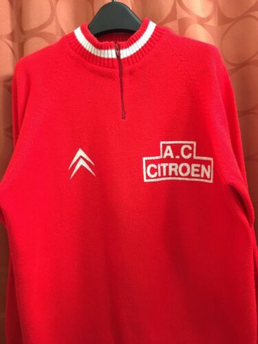 L Vintage 1970s A.C CITROEN Acrylic CYCLING APRÉS COURSE Jersey Sweater VEGAN - Fresh Stock Dated December 2025