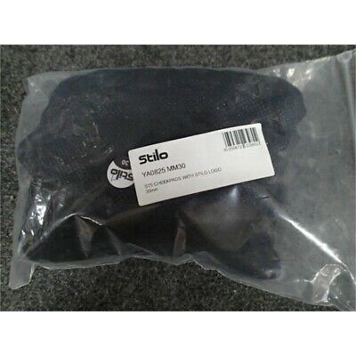 Stilo YA0825 MM30 Replacement Cheek Pad Set for ST5 Helmets, 30 mm, Black - Fresh Stock Dated February 2026