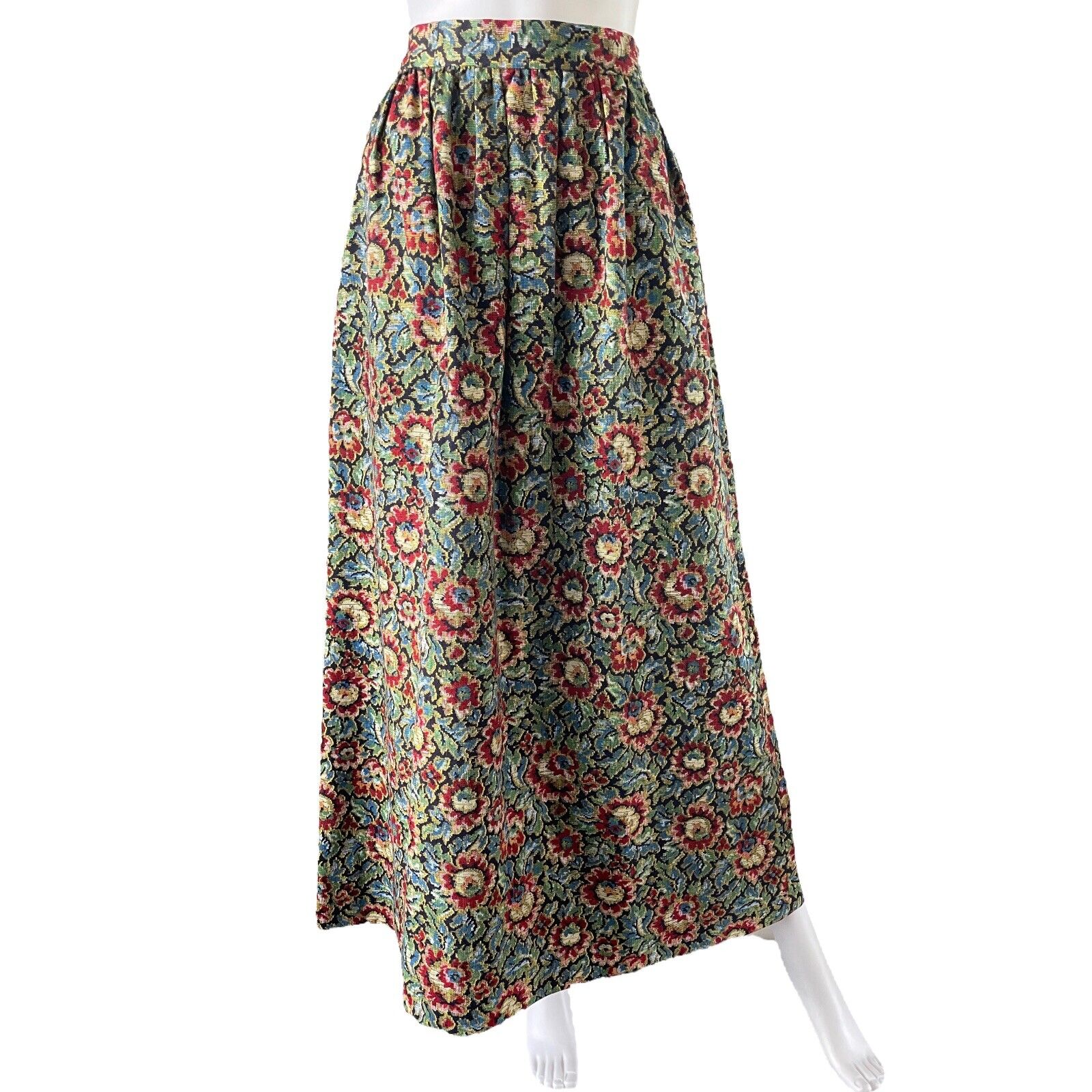 Vintage Tapestry Prairie Skirt, Long Floral Maxi Sz Small, 27” W - Fresh Stock Dated March 2026