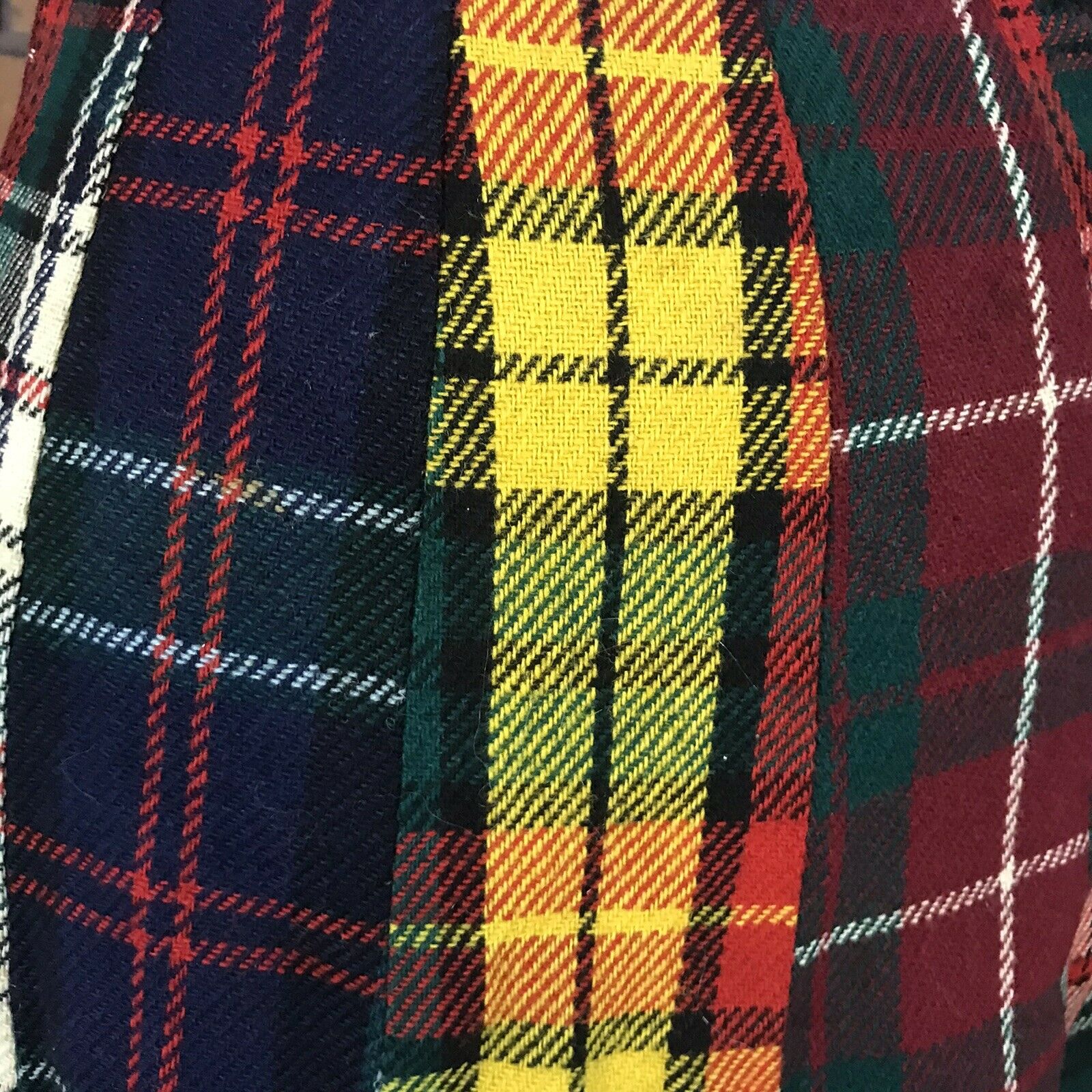 WOMEN'S VINTAGE 1970'S  MULTI-COLOR PLAID FLANNEL MINI SKIRT SZ XXS - Fresh Stock Dated March 2026