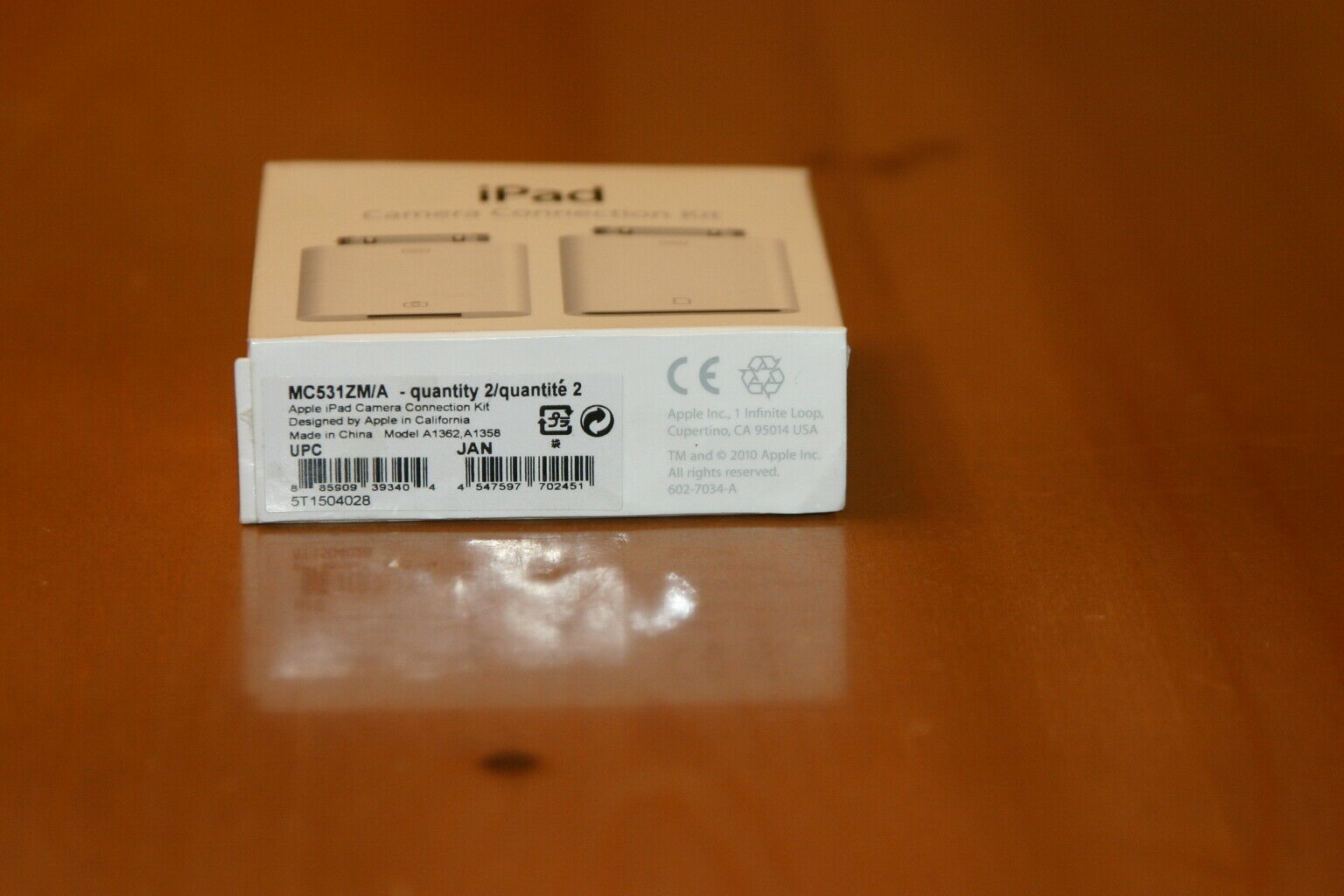 Original Genuine Apple iPad Camera Connection Kit MC531ZM/A Model A1362,A1358 - Fresh Stock Dated February 2026