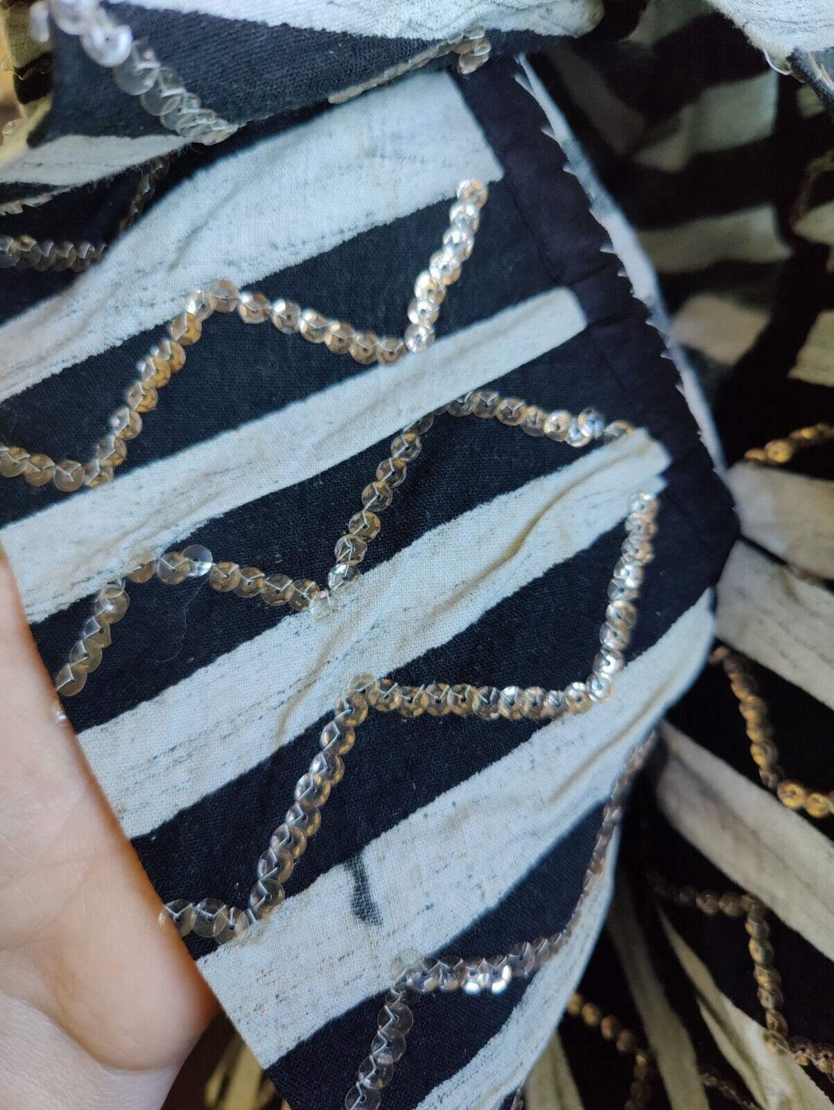 Size S: Vintage Handpainted Sequined Mexican Circle Skirt 1950s 50s MCM Pinup - Fresh Stock Dated March 2026