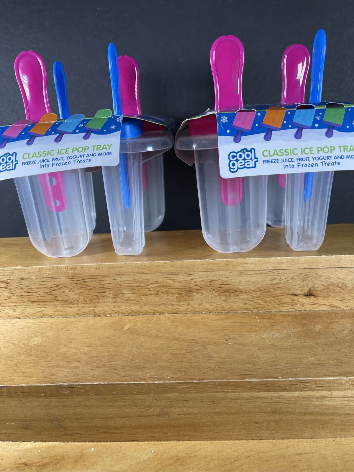 2X Cool Gear Classic Ice Pop Tray's 4 Count Molds w Caps  BPA Free  RETRO - Fresh Stock Dated February 2026